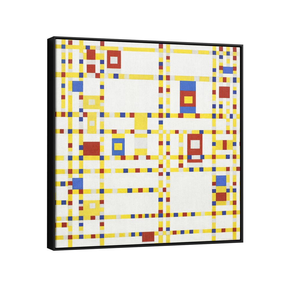 Quadro quadrado em canvas Broadway Boogie Woogie por Piet Mondrian ...