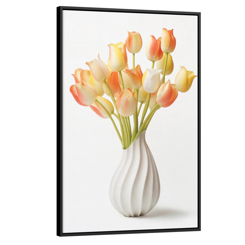 Quadro decorativo Tulipas em Vaso de Alabastro