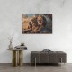 Quadro decorativo Família de leões com dois fillhotes