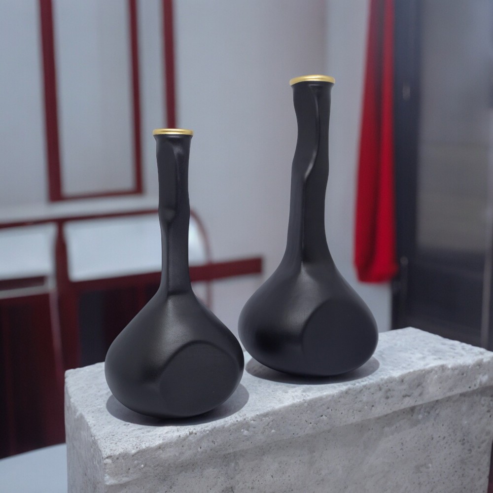 Par de vasos shin em cerâmica artística